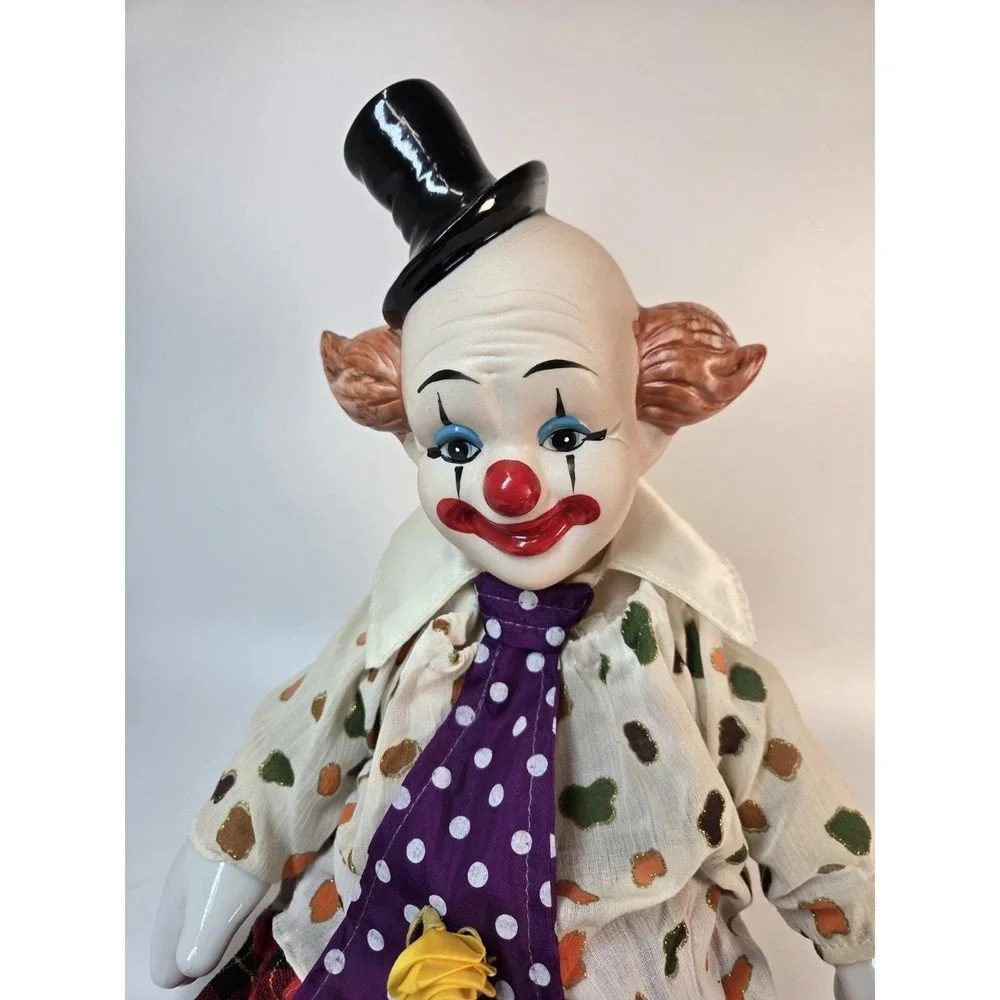 Victoria Impex Clown Porcelain Doll Working Music Box
